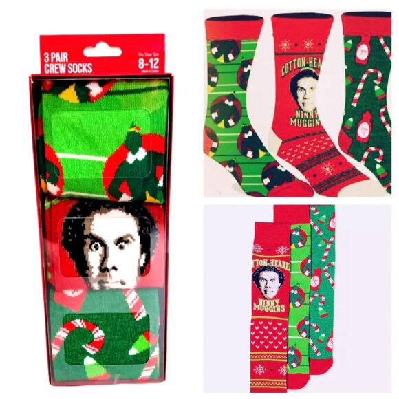Elf Men's Crew Socks, 3-Pack - Picture 1 of 1